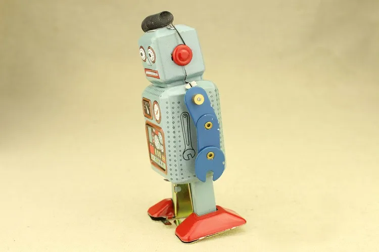 Г-н Робот MS294 модель весеннего ходячего робота для старой внешней торговли винтажная игрушка робота