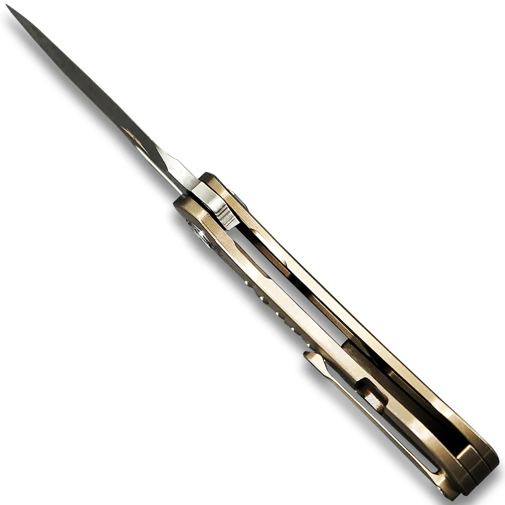 TWOSUN M390 лезвие складной карманный нож Тактический Кемпинг Охота Открытый Инструмент Титан EDC шарикоподшипник быстро открыть Shockwave TS134