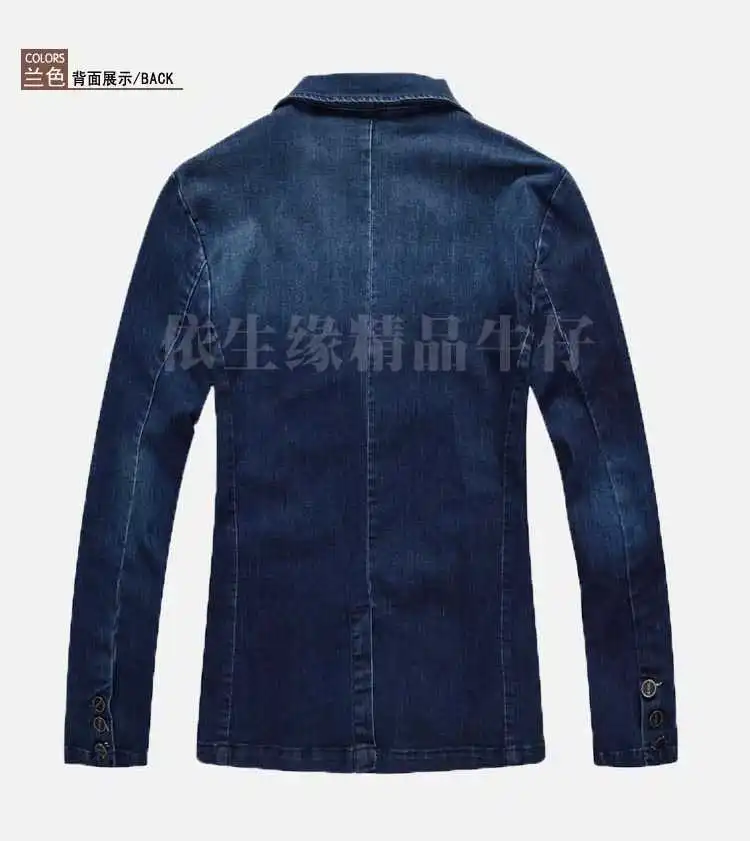Compra azul chaqueta de jeans online al por mayor de China