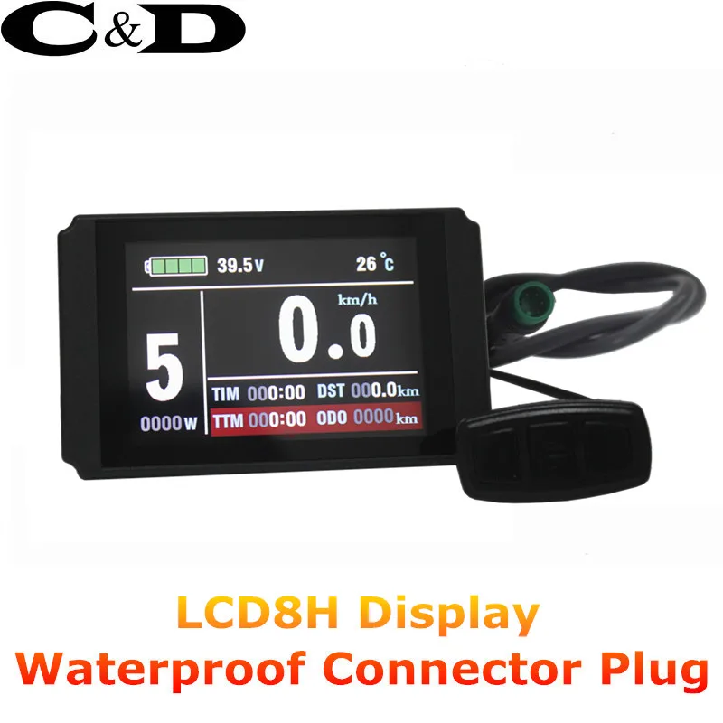 

FreeShipping ebike 24V 36V 48V Display intelligent Waterppopf plug KT LCD8H Control Panel Electric Bicycle bike Parts controller