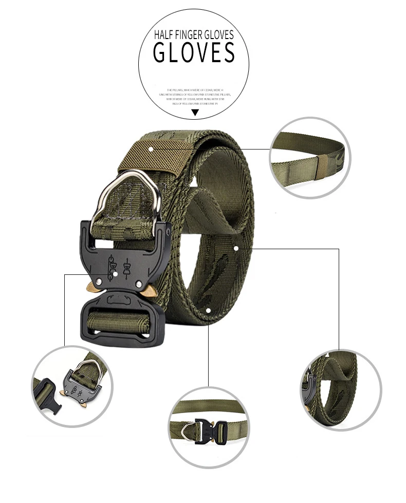 BOKADIAO горячий мужской тактический ремень быстросъемный Военный нейлоновый ремень открытый многоцелевой тренировочный ремень высокого