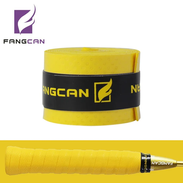 1 шт. FANGCAN Stiletto PU Grip Badminton Grip Нескользящая поглощающая пот искусственная Теннисная ракетка для бадминтона 7 цветов - Цвет: Upgrade yellow