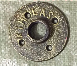 

4pcs Base Diameter:7CM iron Industrial Pipes Ancient Bronze Flange Wall Base--(-DN15-1/2''Pipe Hole ID:20MM )