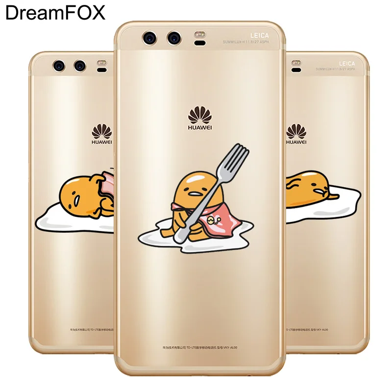 DREAMFOX L516 милый мягкий силиконовый чехол Gudetama Lazy Egg из ТПУ для huawei P8 P9 P10 Lite Plus 2017 Honor 8
