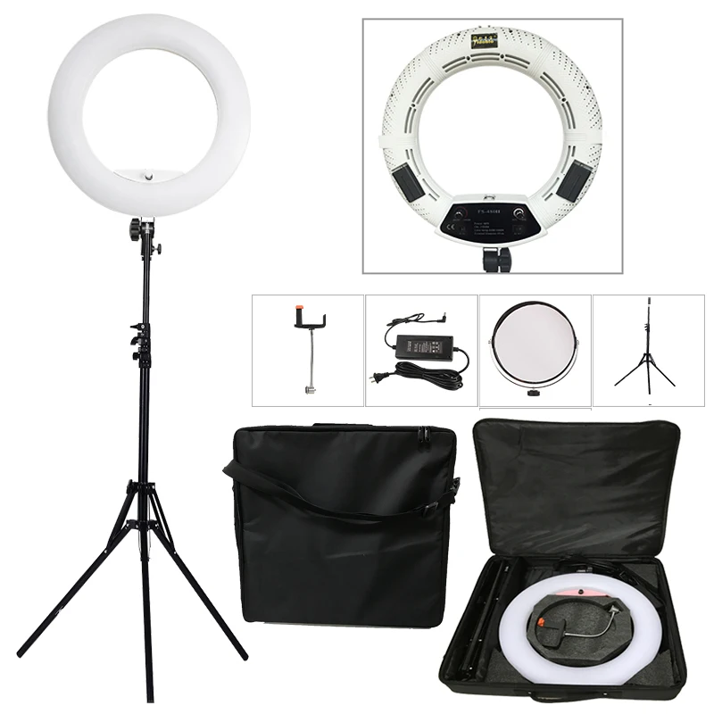  Yidoblo White FS-480II 5500K Bio-color Camera Photo/Studio/Phone/Video 18'' 480 LED Ring Light LED  - 32813496324