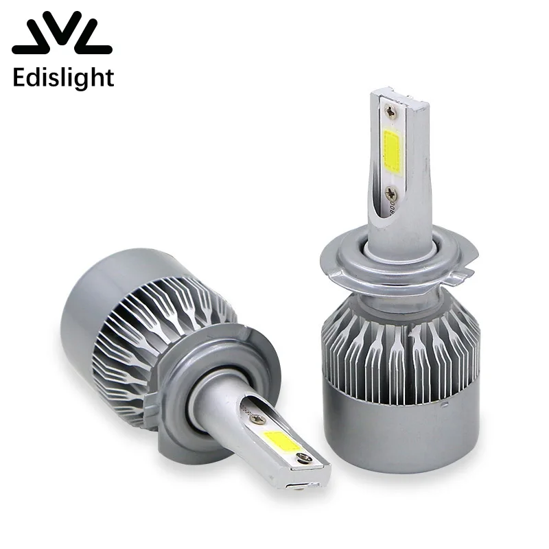 Edislight H7 светодиодные лампы для фар набор преобразования 72 Вт 7600LM 6000 К белые