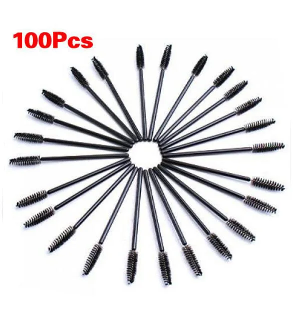 Mascara Applicator Eyelash Makeup Black Disposable Brush Beauty 100 pcs