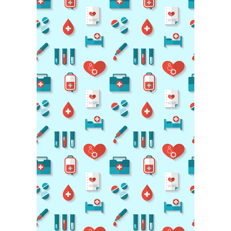 

Vinyl Professional Backdrop Computer Printed Hospital Logo Children Backgrounds for Photo Studio ZH-40