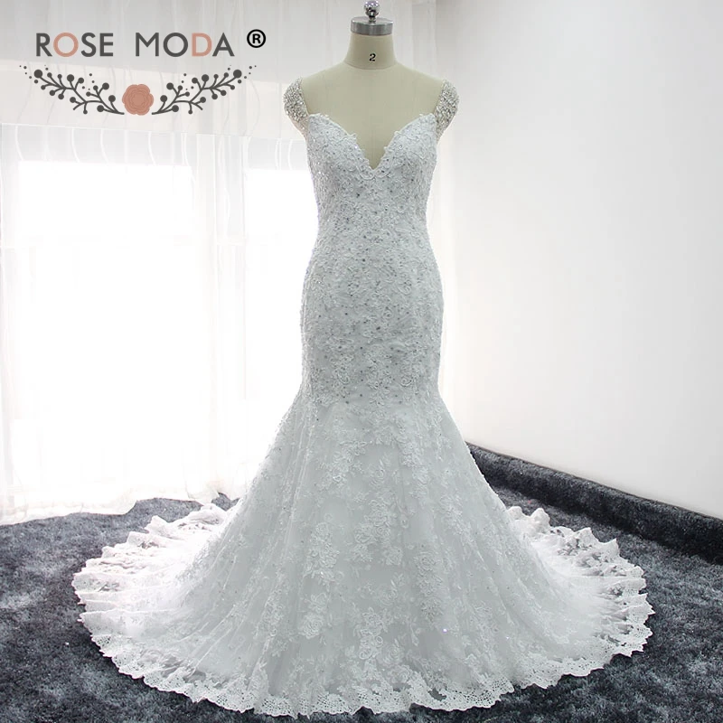 Женское кружевное платье Русалка Rose Moda свадебное с открытыми плечами и
