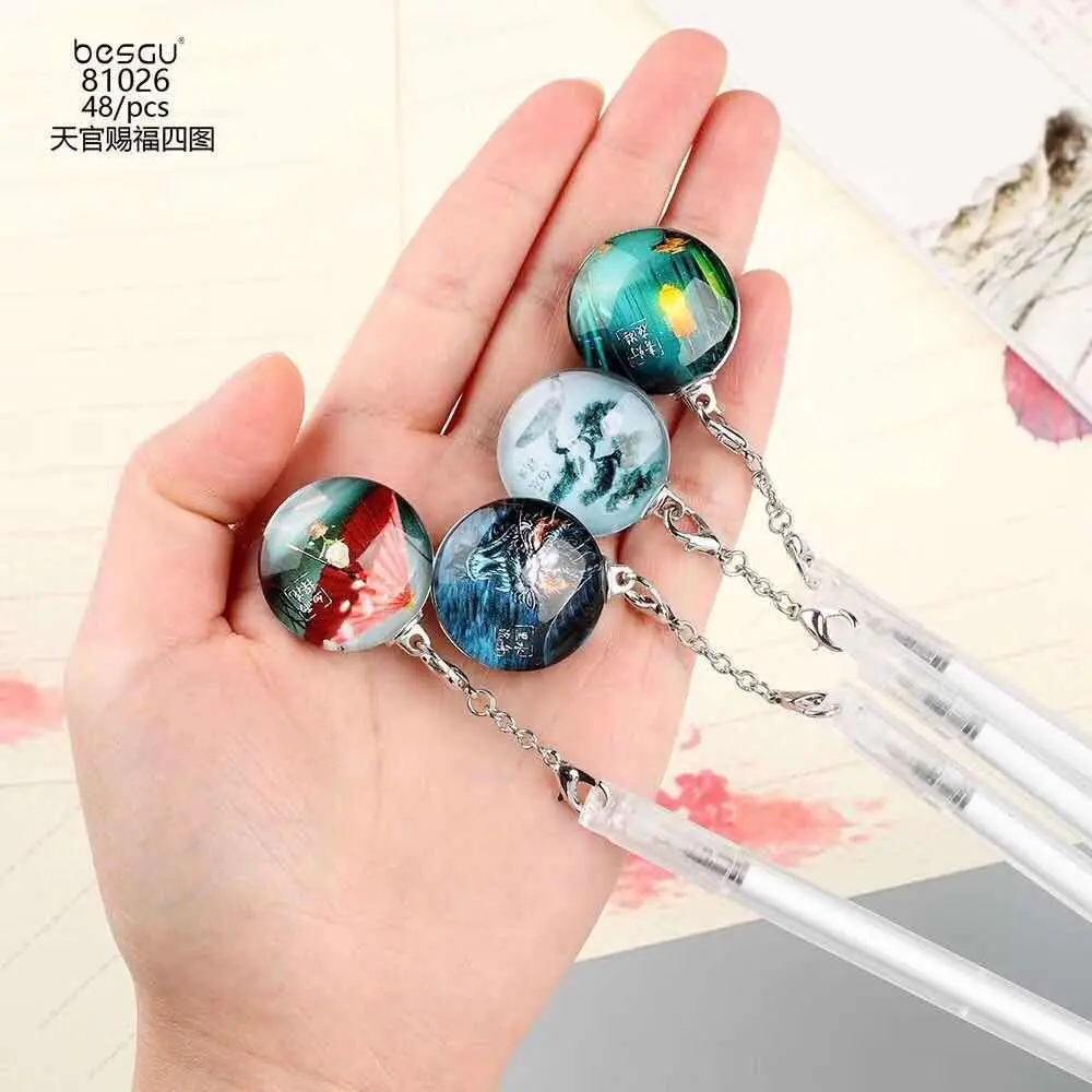 

2pcs/1lot Gel Pen Kawaii Heavenly blessing School Office Supply Student Stationery Kids Gift Automatic Pencil 0.5mm