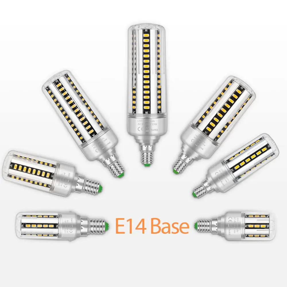 220 В светодиодный E14 лампочка SMD5736 кукурузная лампа E27 Светодиодный светильник высокой мощности 5 Вт 7 Вт 9 Вт 12 Вт 15 Вт 20 Вт 25 Вт для люстры без