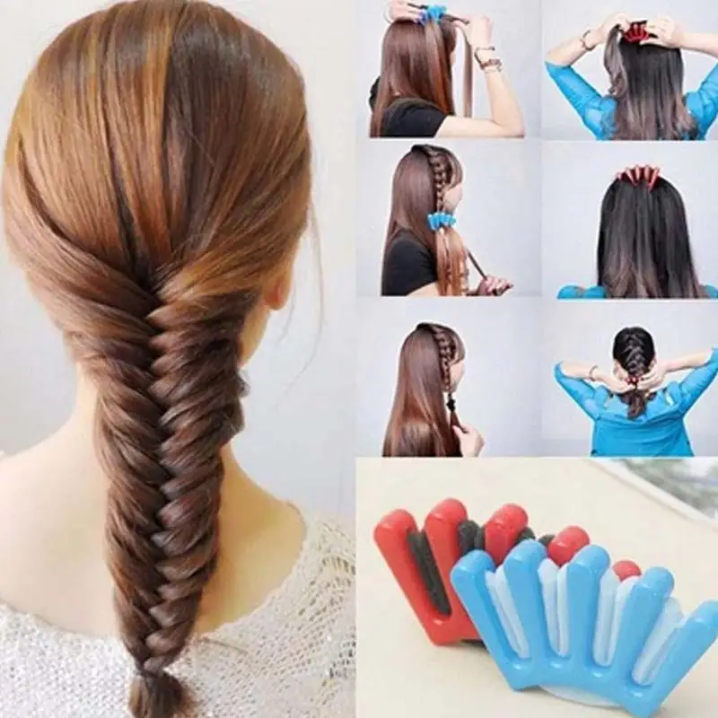 2 Colors Lady French Hair Braiding Tool Weave Sponge Plait Twist Hairstyling Braider DIY Accessories MTF5825 2 Colors Lady French Hair Braiding Tool Weave Sponge Plait Twist Hairstyling Braider DIY Accessories MTF5825