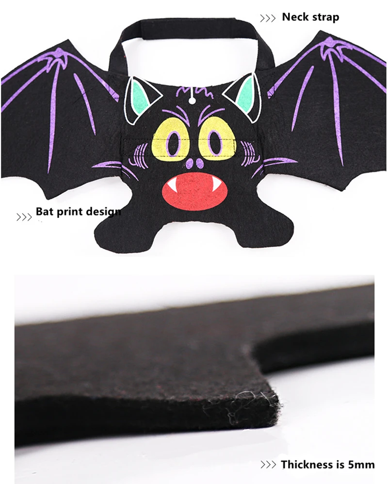 Хэллоуин для домашней собаки костюмы крылья летучей мыши вампир черный милый нарядный наряд Хэллоуин для домашней собаки Костюм Кошки обслуживание собаки жилет