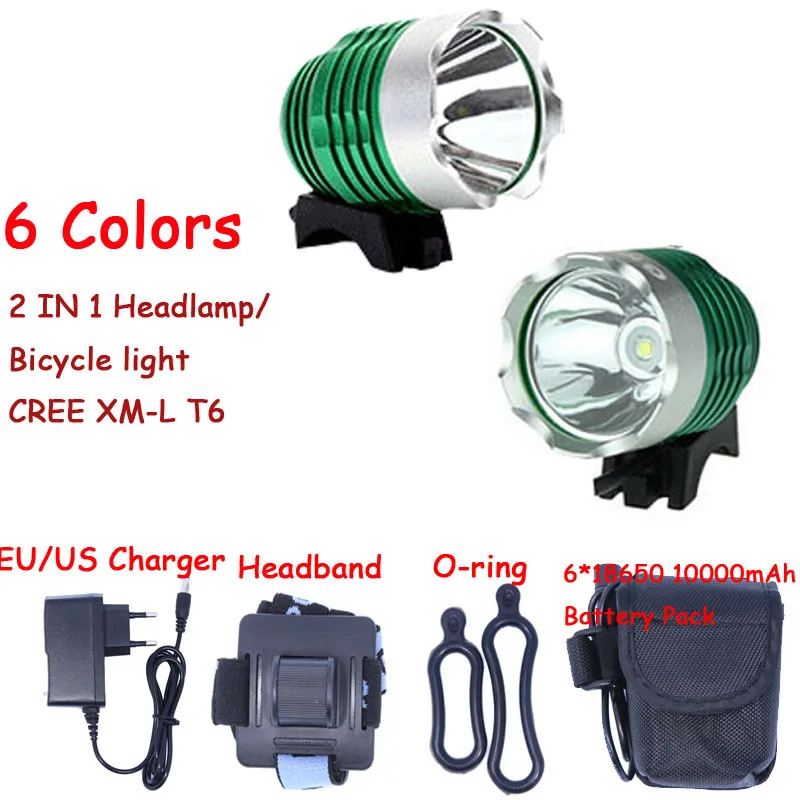 Лидер продаж 1800 люмен супер яркий XML T6 светодиодный велосипед свет фар Водонепроницаемая велосипедная фара и Батарея Зарядное устройство