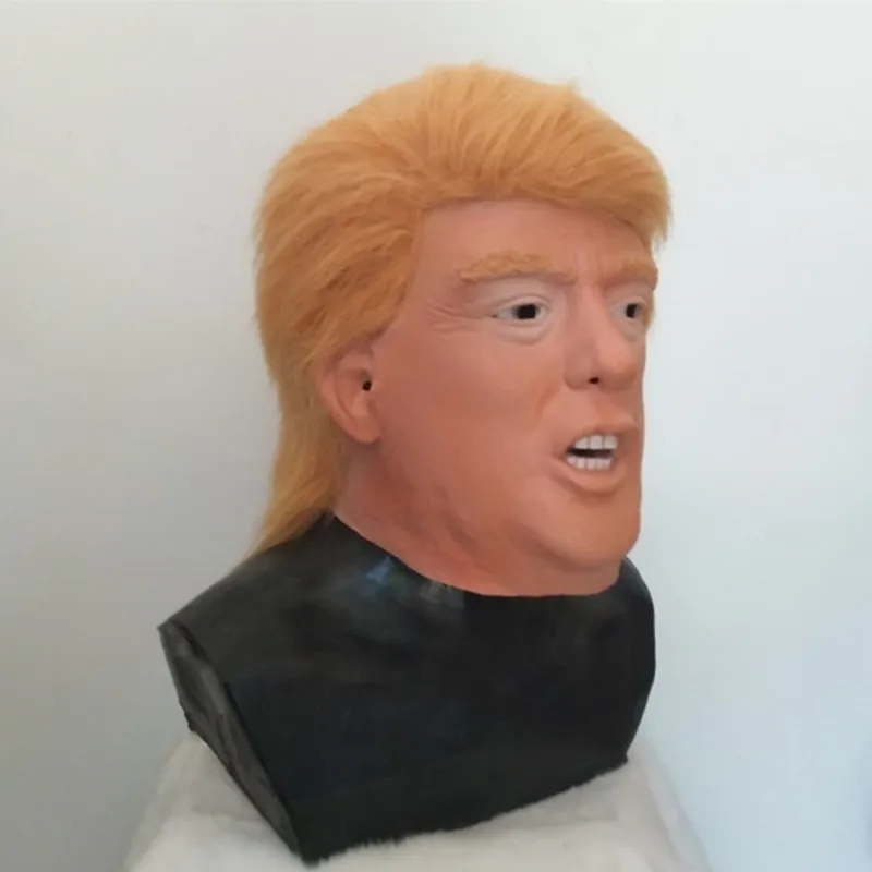 Популярная Реалистичная латексная маска президента Дональда Трампа для