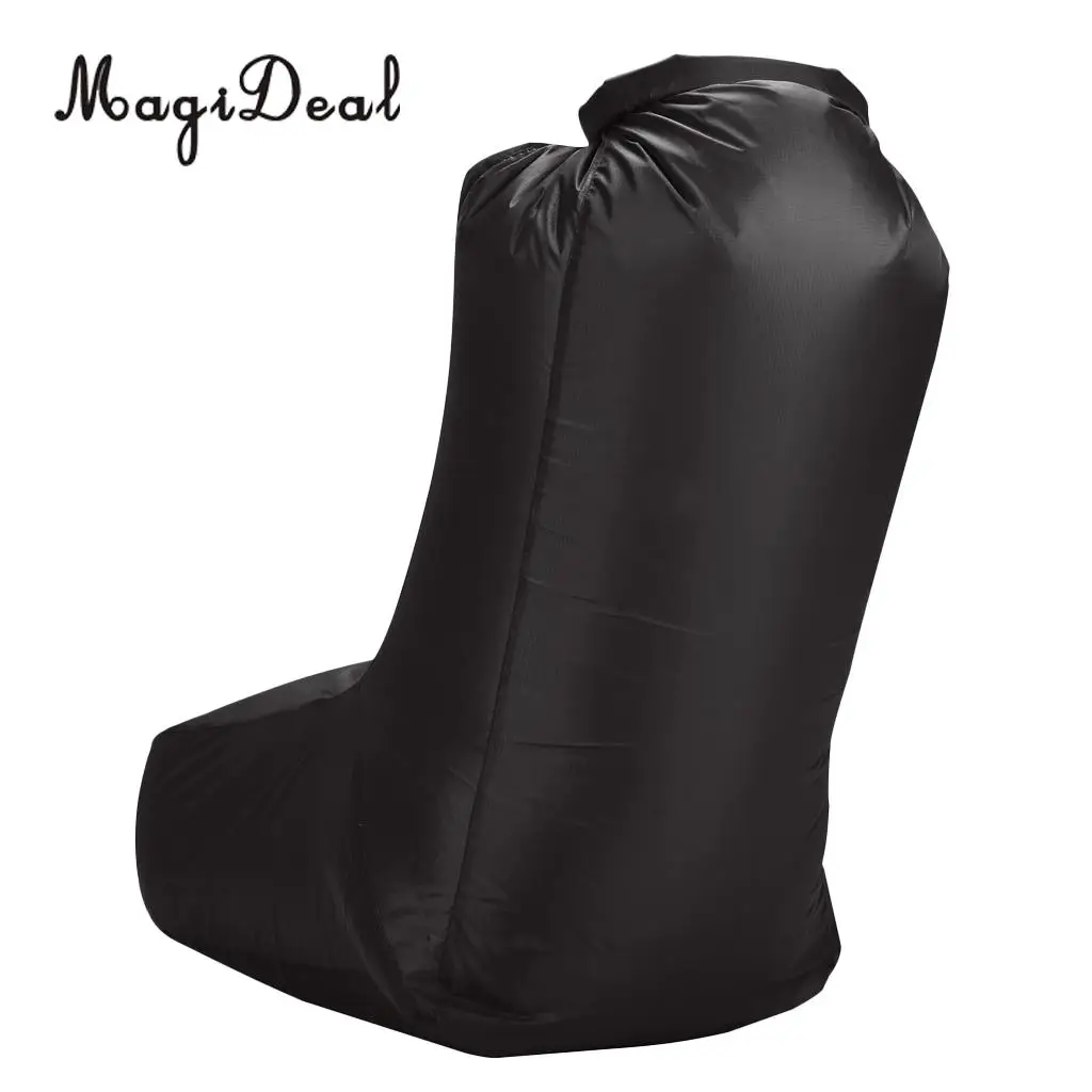 MagiDeal Inflating Beach Camping Lounger Back Pillow Chair Air Bed Lazy Sofa Black