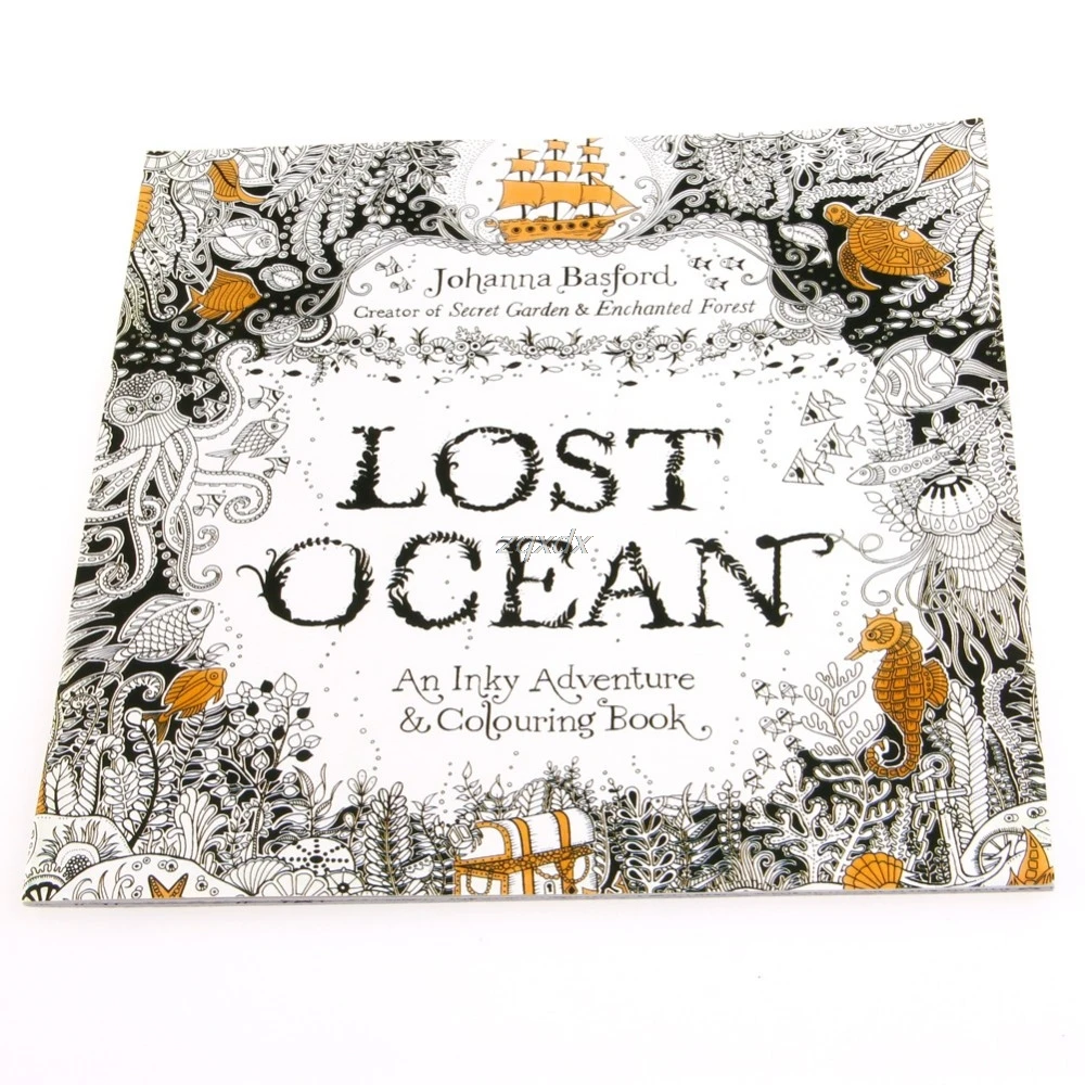 «Lost Ocean» Рисование раскраски книги для граффити взрослых живопись детей Прямая поставка