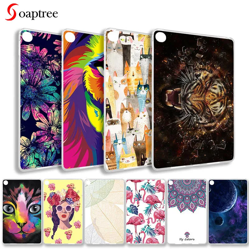 

Fashion painted Cases For Xiaomi Mi Pad 4 8.0 1 2 7.9 Case Soft Silicone Cartoon Animals Protective Covers Shell Coque Funda