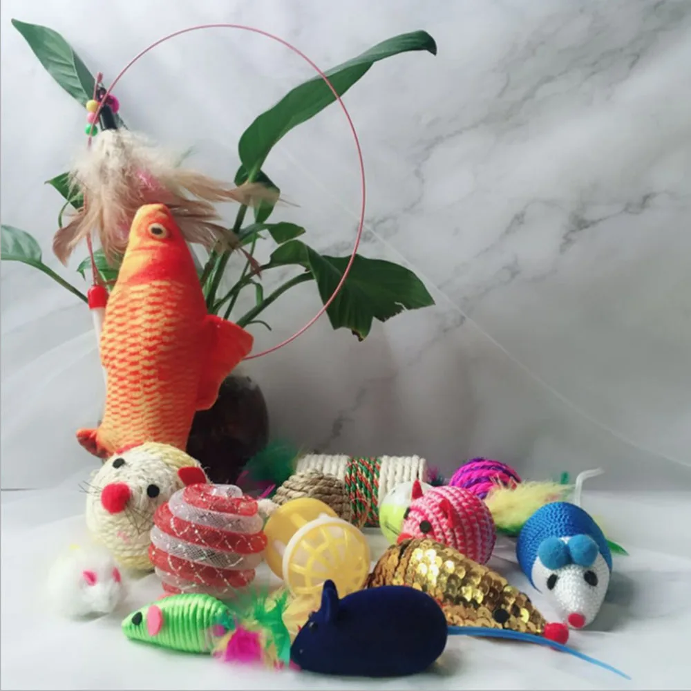 15Pcs/Sets Pet Cat Toy Suit Tease Stick Mouse Ball Gift Fashion's Talk Cat toys Variety Pack For Kitty #D7 15Pcs/Sets Pet Cat Toy Suit Tease Stick Mouse Ball Gift Fashion's Talk Cat toys Variety Pack For Kitty #D7