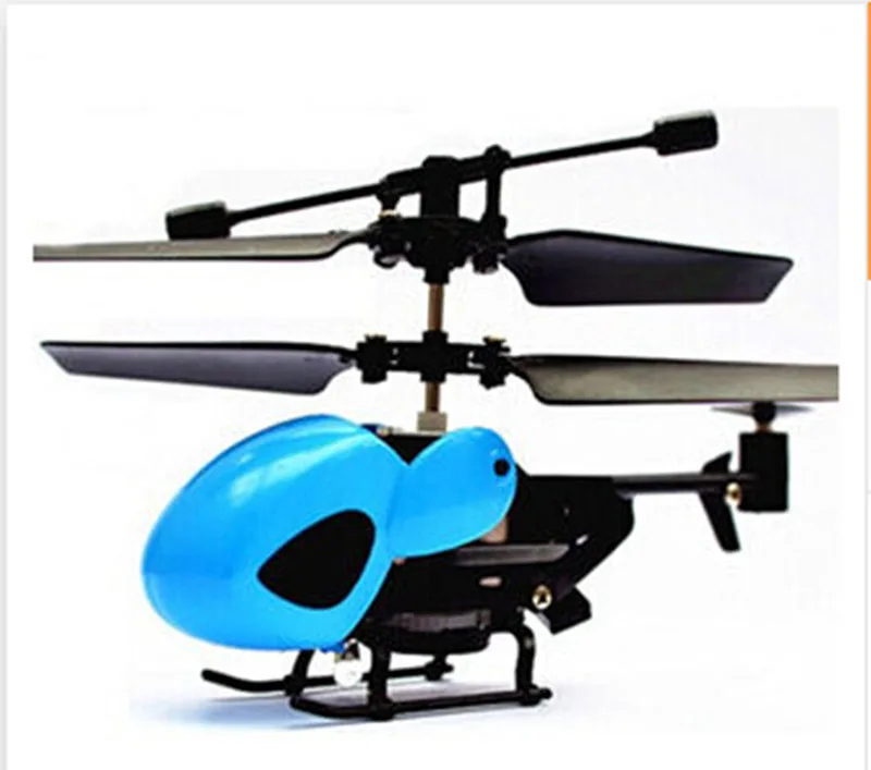 Лидер продаж, Радиоуправляемый вертолет, 2 канала, мини Радиоуправляемый Дрон с гироскопом, устойчивые к краху, радиоуправляемые игрушки для мальчика, детский подарок, высота, удерживающий вертолет - Цвет: Blue