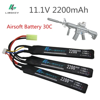 

Limskey Lipo 3S Battery 11.1V 2200mAh 30C MAX 60 W Mini Tamiya Plug Airsoft Gun Model For Remote Control Toys BB Gun