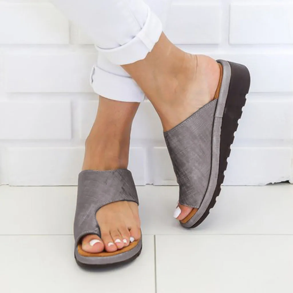 

KLV Summer Sandals Shoes Woman 2019 Zapatos De Mujer Wedges Shoes For Women Foot Correction Sandal Orthopedic Bunion Corrector