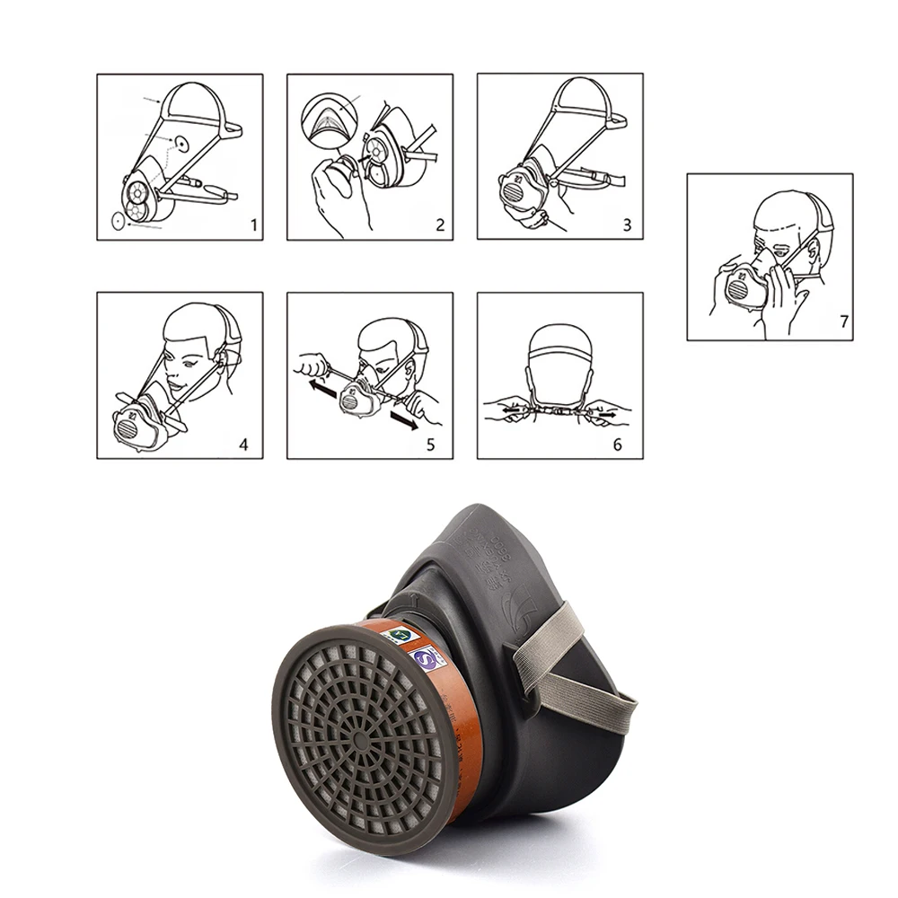 Картина распыления противогаз респиратор активированный уголь маска Анти-сажевые фильтры Анти-пыль Анти-Туман Маска