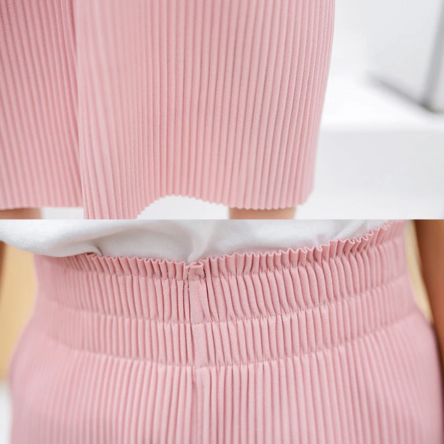 ZYFPGS 2019 Summer Women's Straight Casual Pants Loose Nine Pants High Waist Was Thin Pants Basic Sales Pink Cute Girl Z0710 ZYFPGS 2019 Summer Women's Straight Casual Pants Loose Nine Pants High Waist Was Thin Pants Basic Sales Pink Cute Girl Z0710