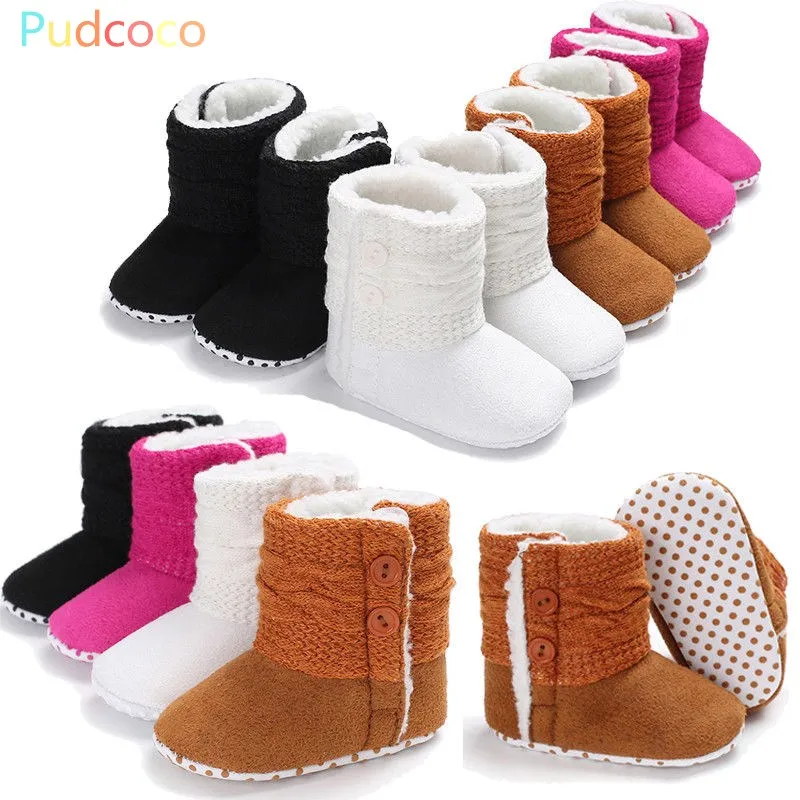 Baby Girl Newborn Winter Warm Boots Toddler Infant Soft Sole Shoes
