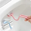 Cepillo de baño de Color brillante, 1 unidad, para el hogar para cuarto de baño con ducha, accesorios de Wc, cepillo de inodoro portátil, limpiador de baño de Tipo V ► Foto 1/6