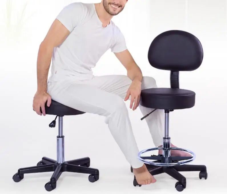 Beauty chair rotary lifting stool explosion-proof stool barber chair work bench hairdressing salon rotary stool round pulley mas