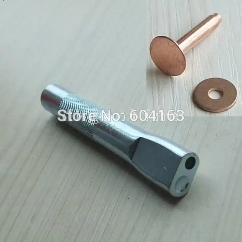 SOLID BRASS//COPPER 9mm HOSE SADDLERS RIVETS WITH SETTING TOOLS