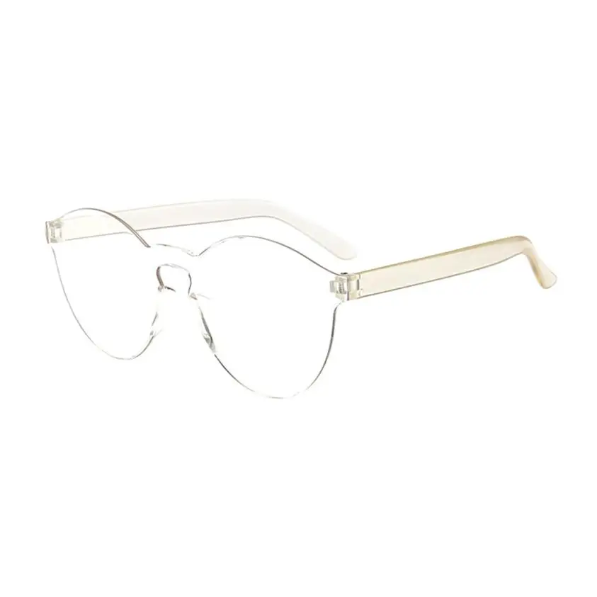 Изысканные очки для велоспорта, женские и мужские солнцезащитные очки, прозрачные ретро солнцезащитные очки, уличные бескаркасные уличные полезные фантастические очки - Цвет: B