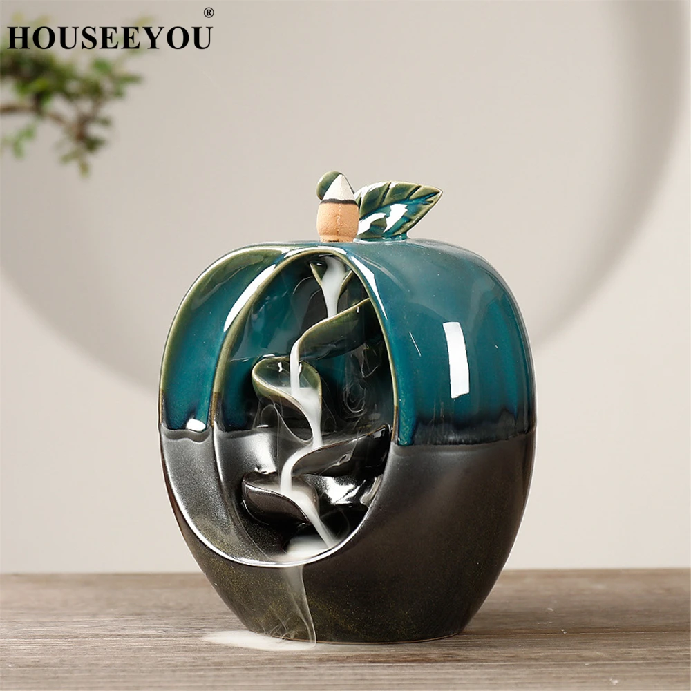 Waterfall Backflow Incense Burner Aromatherapy Diffusers Ornament 4