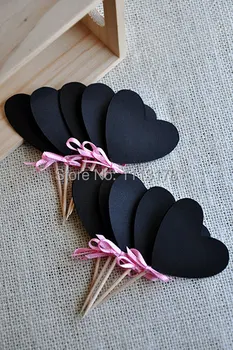 

cheap Bachelorette Party Decorations - Heart Cupcake Toppers Picks- Birthday, Cupcake Topper, wedding party cake topper