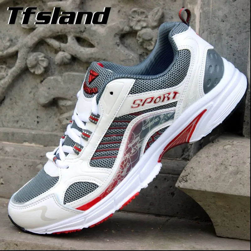 

Tfsland Men Mesh Lace Leisure Splicing Shoes Male Flat with Light Weight Walking Shoes Breathable Sneakers Zapatillas Chaussures