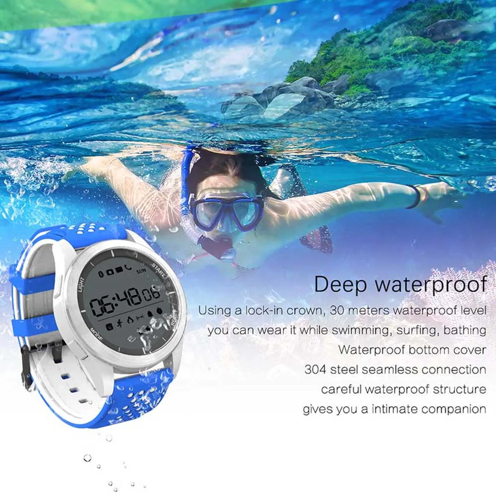 SunKinFon Q8 Bluetooth Sports Smart Watch IP68 Waterproof Pedometer Fitness Tracker Smartwatch for Men Women iPhone X 7 8 Plus
