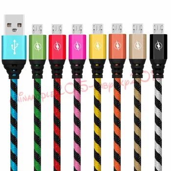 

Thicker Braided Nylon fabric alloy 1m 3ft micro 5pin type c usb charging cable for samsung s6 s7 s8 note 8 htc for iphone 5 6 7