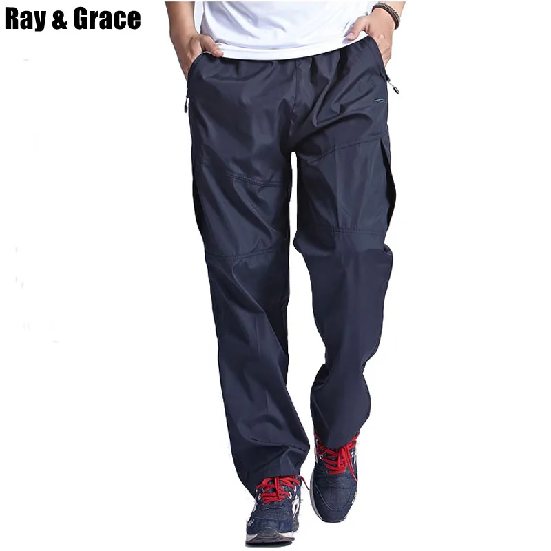 

RAY GRACE Quick Dry Outdoor Men Pants Breathable Summer Mesh Camping Trousers Hiking Pants Running Sports Jogging Trekking