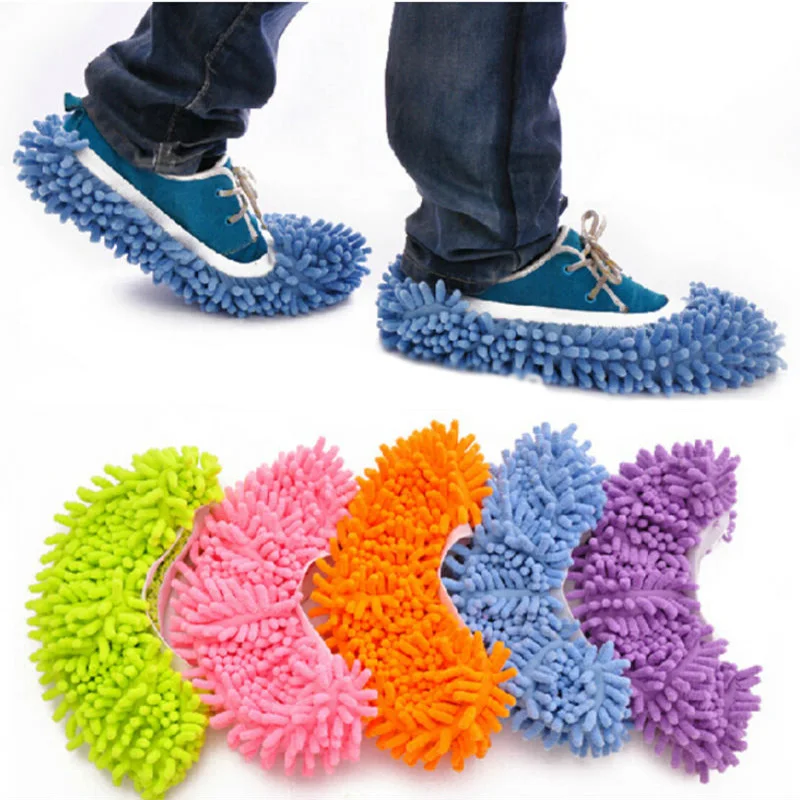 

1pcs Multifunctional Car Dust Mop Slipper House Cleaner Lazy Floor Dusting Cleaning Foot Shoe Car Covers Styling Auto