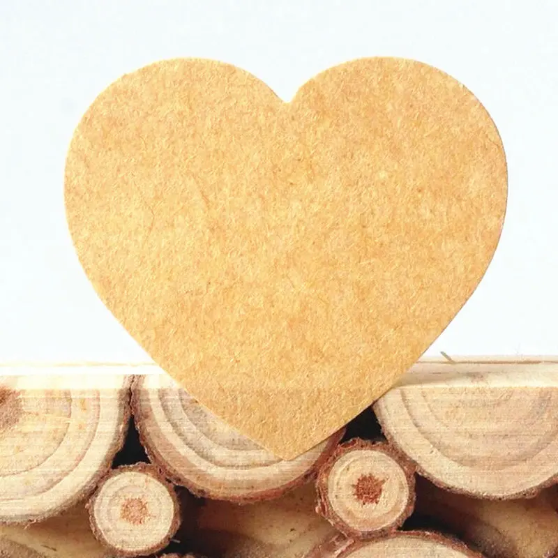

100pcs heart-shaped blank scrapbooking label seal sticker, DIY self-adhesive gift label sticker 3.5X3.6cm