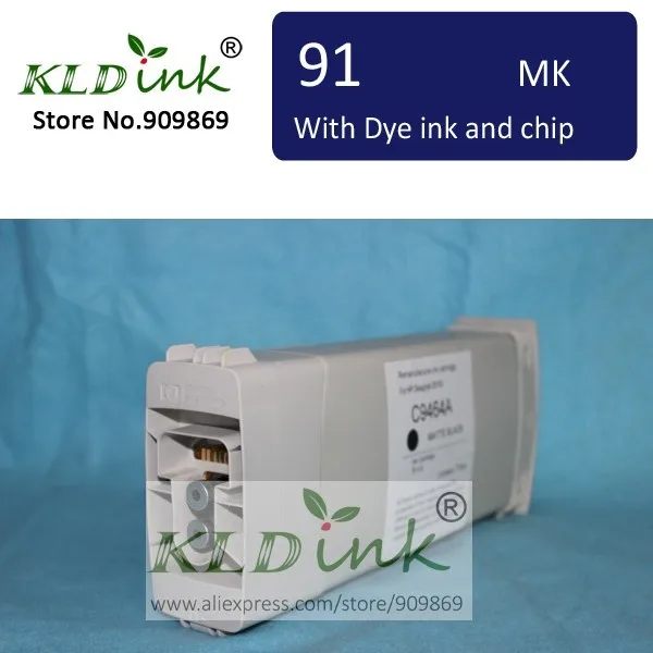 

Compatible HP91 C9464A MATTE BLACK Dye ink cartridge for Designjet Z6100 printer