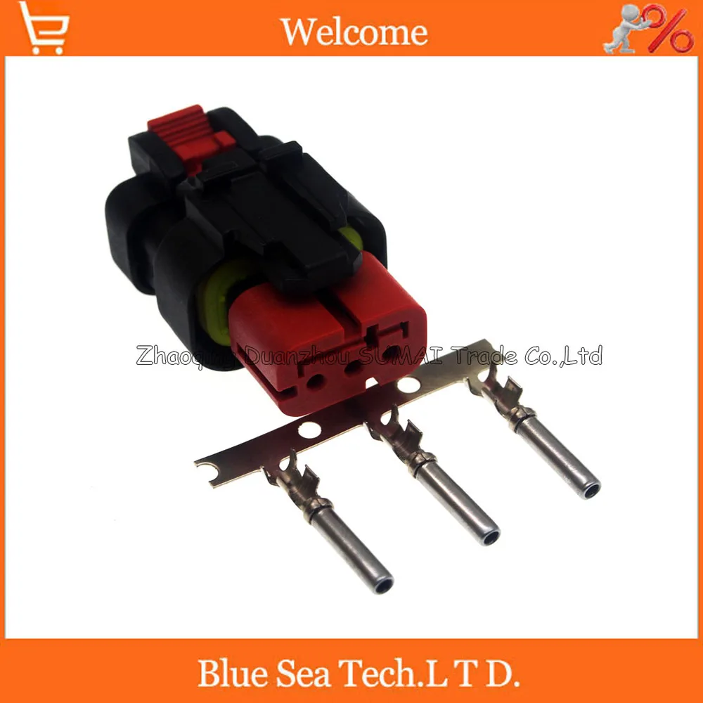 

3 Pin Auto CAT320D Camshaft sensor plug,Oil pressure/atmospheric pressure sensor plug for Excavator Carter 320D 330D 336D etc.