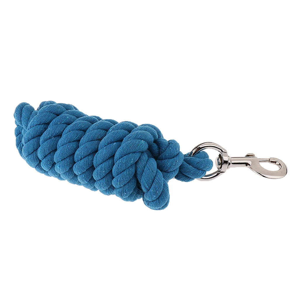 Perfeclan  Premium Horse Lead Ropes Cotton Weave Rein Halters Braided Reins 2.5 m Extra Thick Rope 