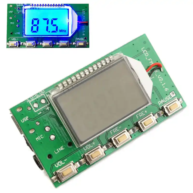 Audio Amplifier Module DSP PLL 87-108MHz Digital Wireless Microphone Stereo FM Transmitter Audio Module Board
