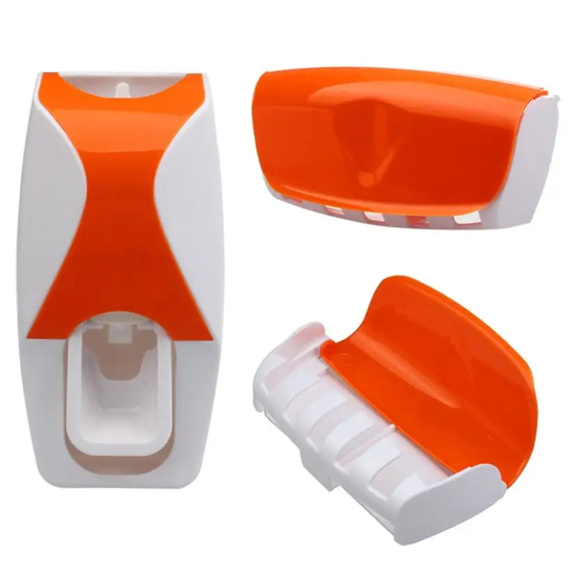 

Set Automatic Lazy Toothpaste Dispenser 5 Toothbrush Holder Wall Mount