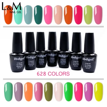 

DHL Free shipping brand ibdgel fashion colors for choice uv gel nail polish (10colors+1base coat+1 top coat)gel nails kit