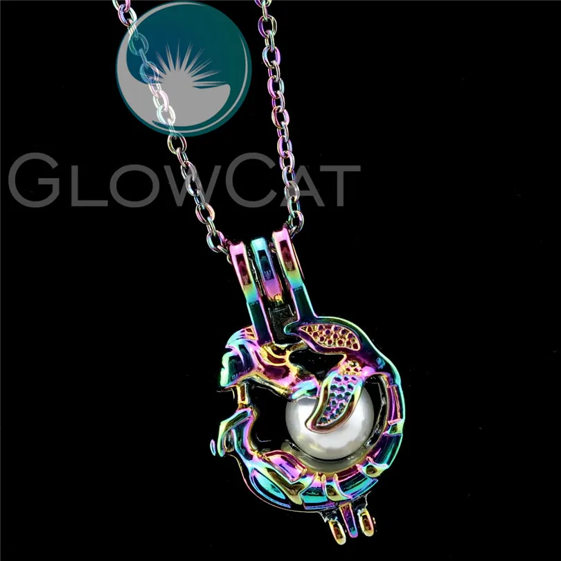 Collar único Hawaiano Tricolor De 3 Delfines, Plata Esterlina, Oro Amarillo, Chapado En Oro Rosa, Colgante De Delfín, N8548A, Metal, Ópalo