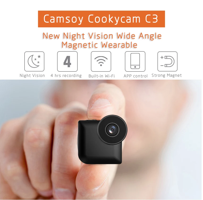 Camsoy C3 мини WiFi камеры Беспроводные P2P дистанционного управления ночного видения