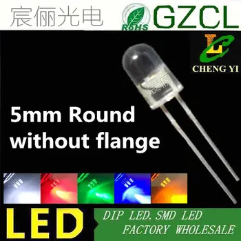 

100pcs 5mm LEDs red/green/blue/yellow/white/warm white Round led 5mm keyboard DIP LED without flange LED light diode